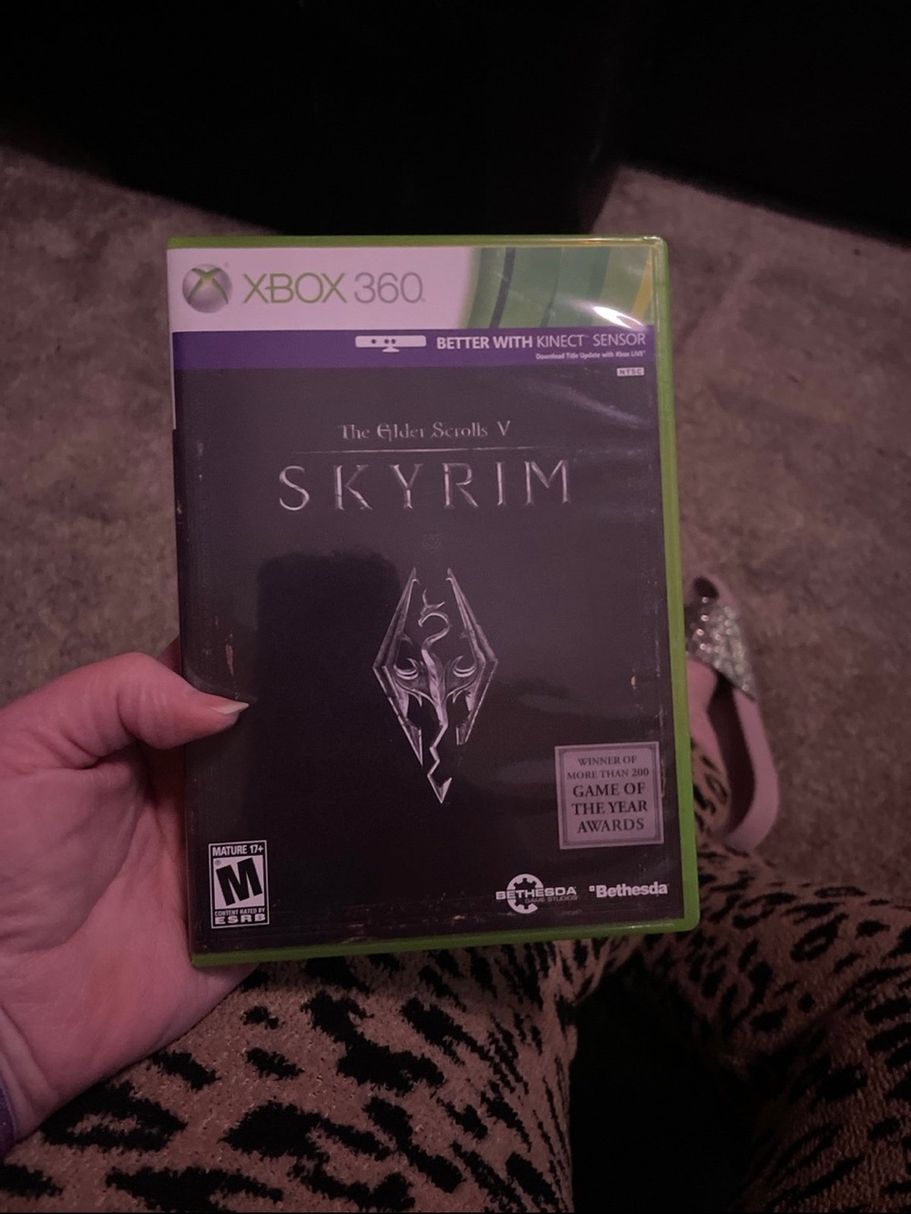 Microsoft Xbox 360 The Elder Scrolls V: Skyrim - Black & Green Case